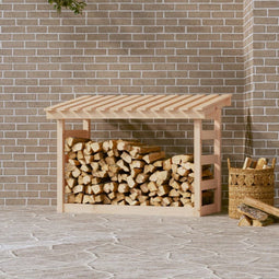 vidaXL - Haardhoutrek - 108x64,5x78 - cm - massief - grenenhout - grijs
