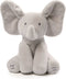GUND Flappy De Olifant - Knuffel 30,5 cm - Interactief met geluid - Grijs