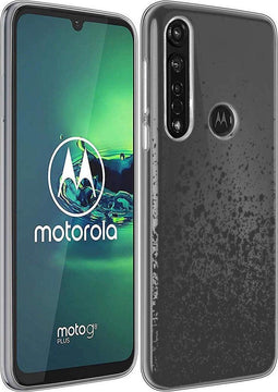 iMoshion Hoesje Geschikt voor Motorola Moto G8 Power Hoesje Siliconen - iMoshion Design hoesje - Zwart / Transparant / Splatter Black