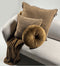 Dutch Decor BURTO - Kussenhoes 60x60 cm - gewassen katoen - Tobacco Brown - bruin - met rits - zonder binnenkussen