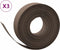 vidaXL - Tuinranden - 3 - st - 10 - m - 15 - cm - polyetheen - bruin