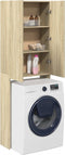 vidaXL - Wasmachinekast - 64x25,5x190 - cm - sonoma - eikenkleurig