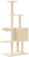 vidaXL - Kattenmeubel - met - sisal - krabpalen - 145 - cm - donkergrijs