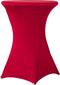 Statafelrok candy rood 80 cm - partytafel - tafelrok voor statafel - Statafelhoes - Bruiloft - Cocktailparty - Stretch Rok