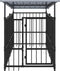 vidaXL - Hondenkennel - met - dak - 1,88 - m² - staal