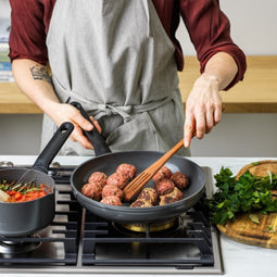 BK Balans - Keramische Antiaanbaklaag Koekenpan Ø28cm - PFAS-vrij - Inductie - Ovenbestendig tot 160°C - Vaatwasserbestendig - Grijs