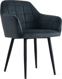 Eetkamerstoel Praia Velvet Charcoal - Set van 2