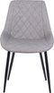 Set van 2 eetkamerstoelen MARIBEL Kunstleer Lichtgrijs