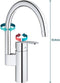 GROHE Wave Cosmopolitan - Keukenkraan - Hoge uitloop 360° - Chroom
