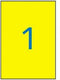 Stickers/etiketten Apli Geel A4 20 Lakens 210 x 297 mm