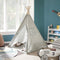 SoBuy OSS03 - Tipi Tent Kinderen - 1 deur 1 raam - Wit/Grijs 112x112x158 cm