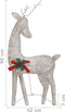 vidaXL - Rendierfamilie - Kerstmis - warmwit - 270x7x90 - cm - mesh - goudkleurig