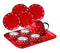 Tinnen theeset Polkadot in koffer 36492