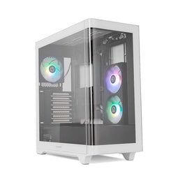 Nox-Xtreme HUMMER ETHER - ATX Semi-toren doos - Tempered glass - Wit
