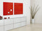 glasmagneetbord XL Sigel Artverum 1000x1000x18mm rood SI-GL202