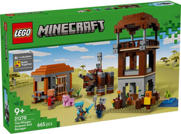 LEGO Minecraft - De Plunderaar Buitenpost en Verwoester Bouwpakket - 4 minifiguren - 665 onderdelen