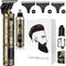 Sansbeauté® Buddha Trimmer - Draadloze T-blade Tondeuse - 3 opzetkammen - Roestvrij staal