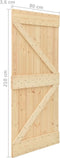 vidaXL - Schuifdeur - met - beslag - 80x210 - cm - massief - grenenhout