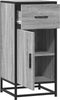 vidaXL - Dressoir - 35,5x35x76 - cm - bewerkt - hout - en - metaal - grijs - sonoma