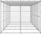 vidaXL - Hondenkennel - met - dak - 12,1 - m² - gegalvaniseerd - staal