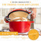 KRUSTENZAUBER Potbrood bakken - Gietijzeren broodbakpan 26 cm met deksel - Inclusief gistingsmand - Licht Rood