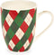 Kerstmokken in cadeau verpakking - 6 soorten - 1 stuks - Nuvole di Stoffa ruit met wit