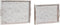 Set van trays DKD Home Decor Bruin Wit Tropisch 2 Onderdelen Hout MDF Blad van een plant (39 x 30 x 5 cm)