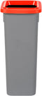Plafor Fit Bin, Prullenbak voor afvalscheiding - 20L – Grijs/Rood - met 5 gratis stickers – recycle – afvalbak - vuilnisbak – afvalemmer – afvalscheiding – vuilnisemmer – sorteerafvalemmer – recycling – hygiënisch - kantoor - keuken