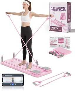 Pilates Board & Reform-set voor thuis met 23 kg rugkracht – multifunctioneel opvouwbaar pilatesappar