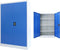 vidaXL - Kantoorkast - 90x40x140 - cm - metaal - grijs - en - blauw