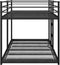 vidaXL - Stapelbed - zonder - matras - 90x200 - cm - staal - zwart