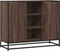 vidaXL - Dressoir - 92x35x76 - cm - bewerkt - hout - bruin - eikenkleurig