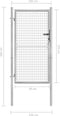 vidaXL - Poort - 105x200 - cm - gegalvaniseerd - staal - zilverkleurig