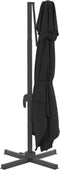 vidaXL - Zweefparasol - met - dubbel - dak - 300x300 - cm - zwart