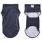 Hondenregenjas met reflecterende strips polyester marineblauw S