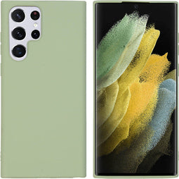 iMoshion Hoesje Geschikt voor Samsung Galaxy S22 Ultra Hoesje Siliconen - iMoshion Color Backcover - groen