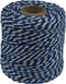 Katoentouw, blauw-wit, klos van 50 g, ongeveer 55 m