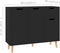 vidaXL - Dressoir - 90x30x72 - bewerkt - hout - zwart