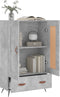 vidaXL - Hoge - kast - 69,5x31x115 - cm - bewerkt - hout - betongrijs