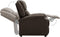 vidaXL Fauteuil verstelbaar stof donkerbruin