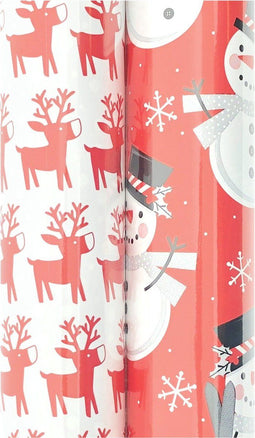 Benza Kerstmis cadeaupapier - assortiment inpakpapier 6 meter x 70 cm - multikleur