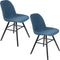 Zuiver Albert Kuip Soft Eetkamerstoelen Blauw - Set van 2