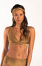 Beachlife Dull Gold - Easy Fit Bikinitop Dames - Cupmaat B t/m D - Goud