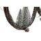 Kerstkroon DKD Home Decor Natuurlijk vlechtwerk ananas Besneeuwd 46 x 7 x 46 cm (2 Stuks)