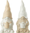 J-Line decoratie Kabouter Gieter - porselein - wit/beige - medium - 2 stuks