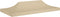 vidaXL - Partytentdak - 270 - g/m² - 6x3 - m - beige