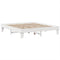 vidaXL - Bedframe - zonder - matras - massief - grenenhout - wit - 200x200 - cm