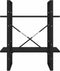vidaXL - Boekenkast - met - 2 - schappen - 60x30x70 - cm - bewerkt - hout - zwart