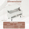 Coast Lift Top Salontafel - 120 x 60 x 45 cm - Ergonomisch werkblad - Wit