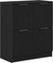 vidaXL - Zwarte - Eiken - Sideboard - - - 60 - x - 30 - x - 70 - cm - - - Gemaakt - van - Geengineerd - Hout